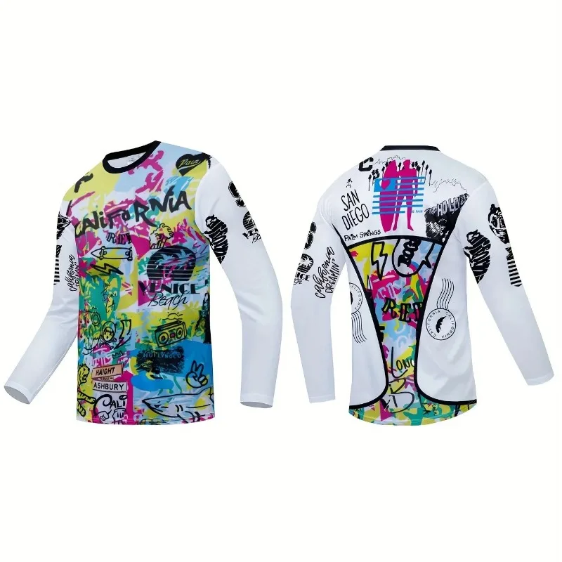 

2026 New Men's Mountain Bike Off-road Endurance Race T-shirt, Downhill Racing Sports Shirt, Quick Drying Breathable Riding Suit