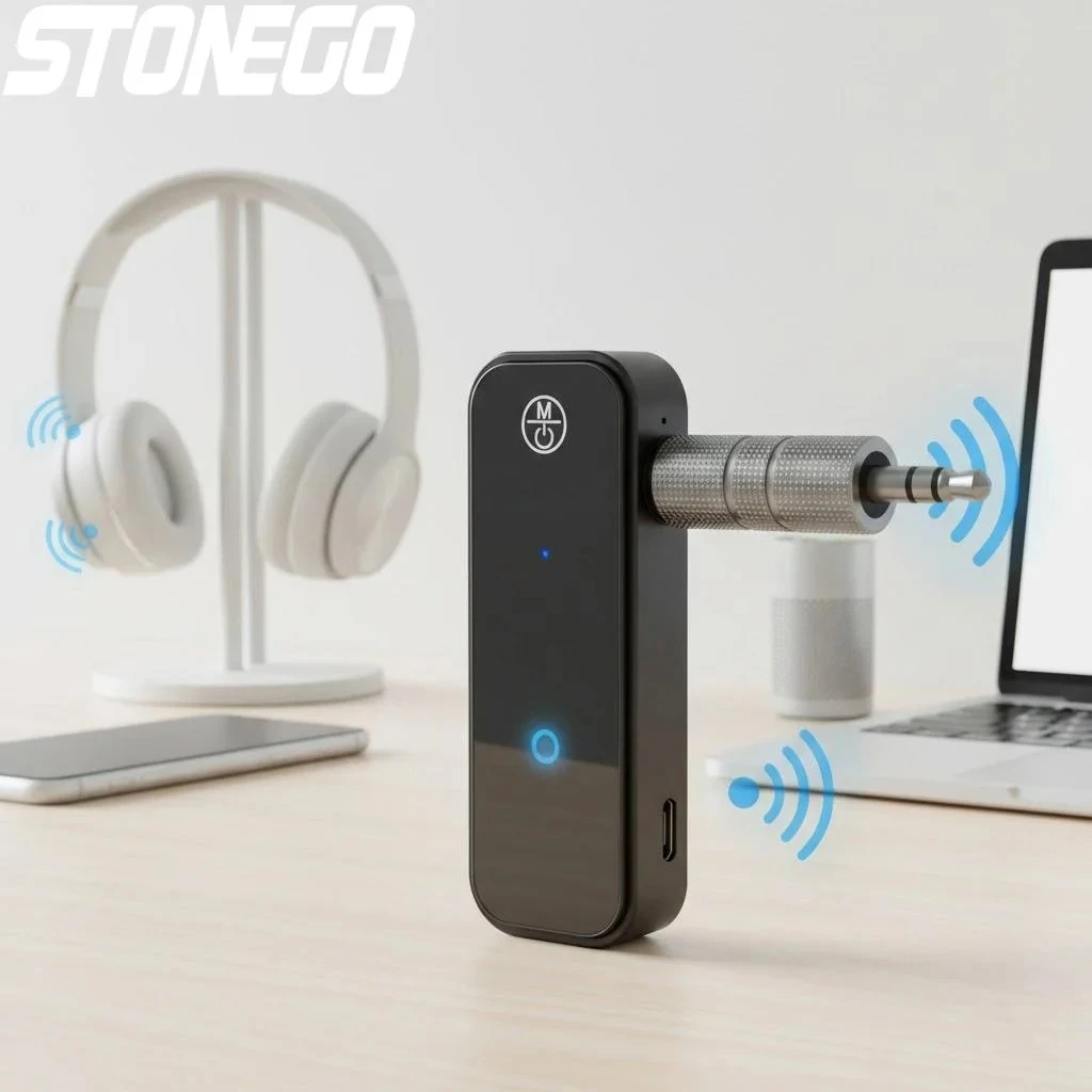 

Беспроводной аудиоадаптер Bluetooth 5.0, 3,5 мм AUX, стереоприемник-передатчик для автомобиля, домашней акустики, телевизора