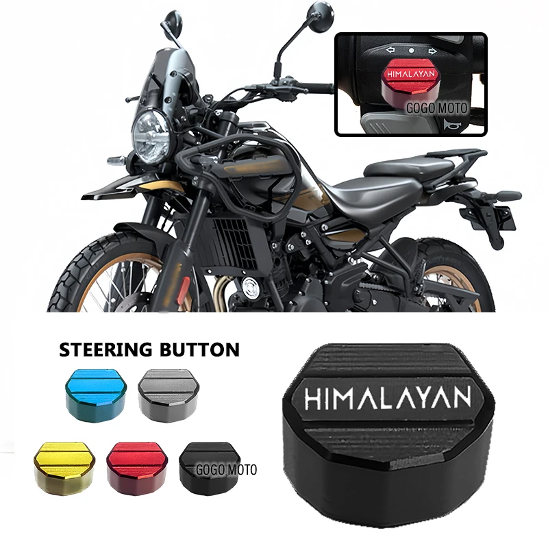 

CNC Aluminum Motorcycle Switch Button Turn Signal Switch Key Cap For Himalayan450 Himalayan 450 452 H450 Scram 411 INT650 GT650
