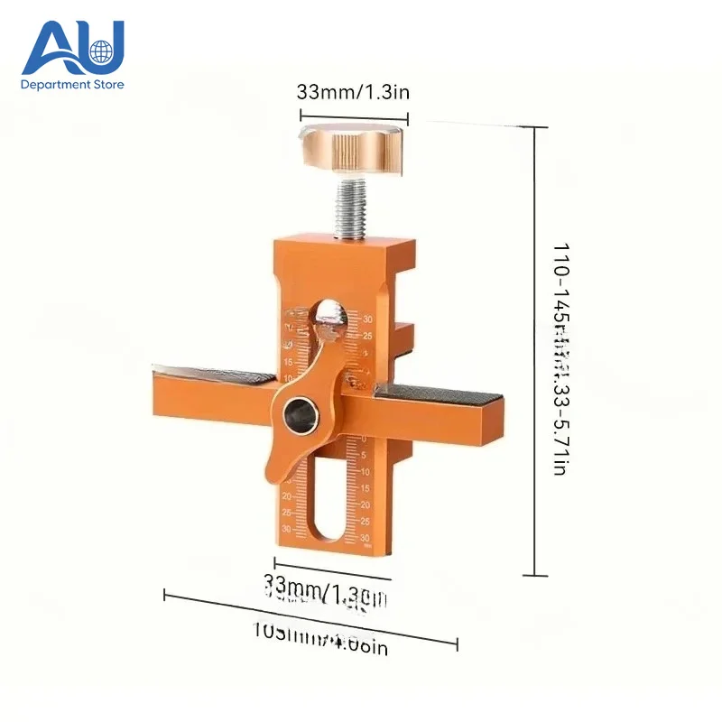 10mm Cabinet Door Installation Jig, 2 in 1 Quick Mounting Template for Rebounder, Panel Install Clamp Woodworking Locator