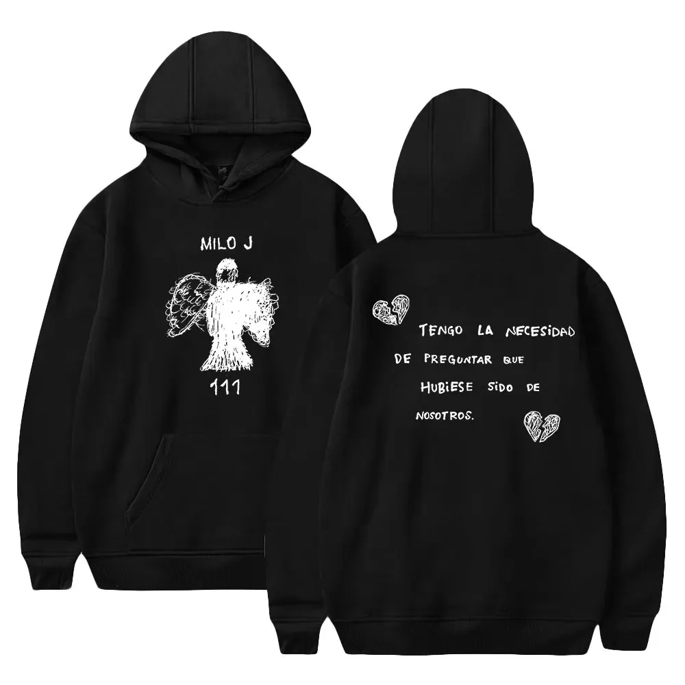 

Milo J Singer long sleeve hoodie male and female, unisex hoodie, hip hop tops, fashion streetwear, merch album, 111, 2024