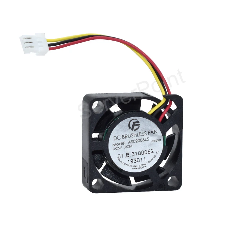 

For AS02006L5 2006 DC5V 0.03A Three Wires 20*20 * 6mm 2cm Micro Ultra-Thin Mini Cooling Fan