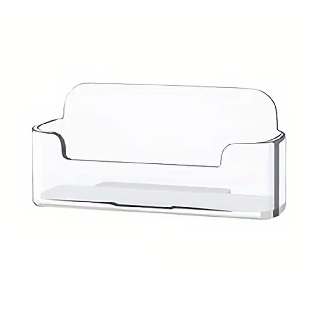 Transparenter Visitenkartenhalter aus Kunststoff, Visitenkartenständer aus Acryl, 30–40 Visitenkarten