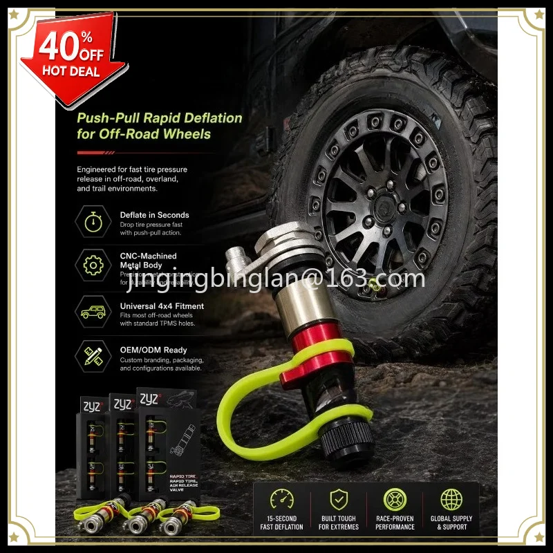Factory Direct High Strength Aluminum Tire Bleed Valve Emergency Repair Tool for Off-Road Vehicles