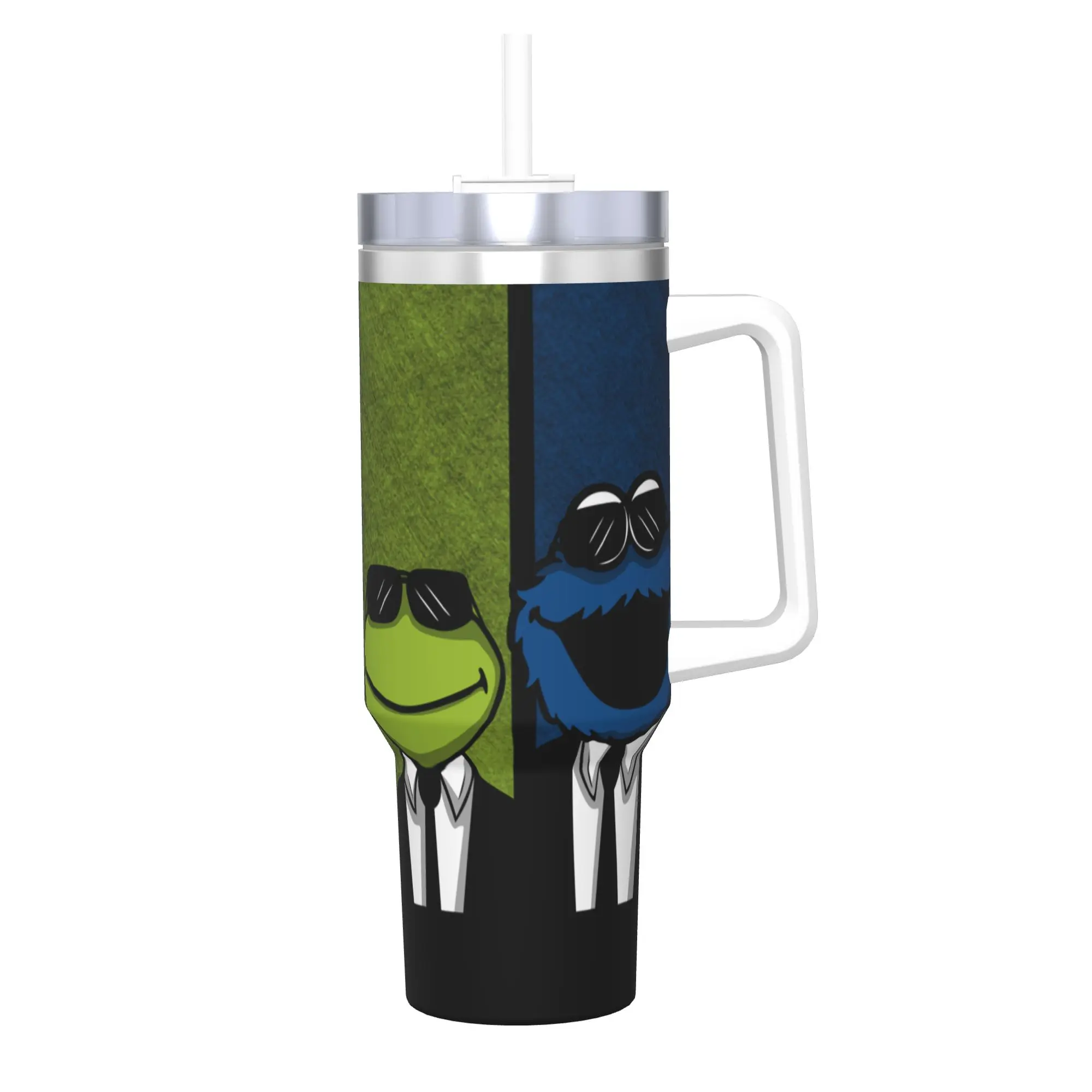 Stainless Steel Tumbler Cookie Monster Reservoir Muppets Thermal Cups  Keep Heat Hot Drinks Mugs Cup Driving Water Bottle