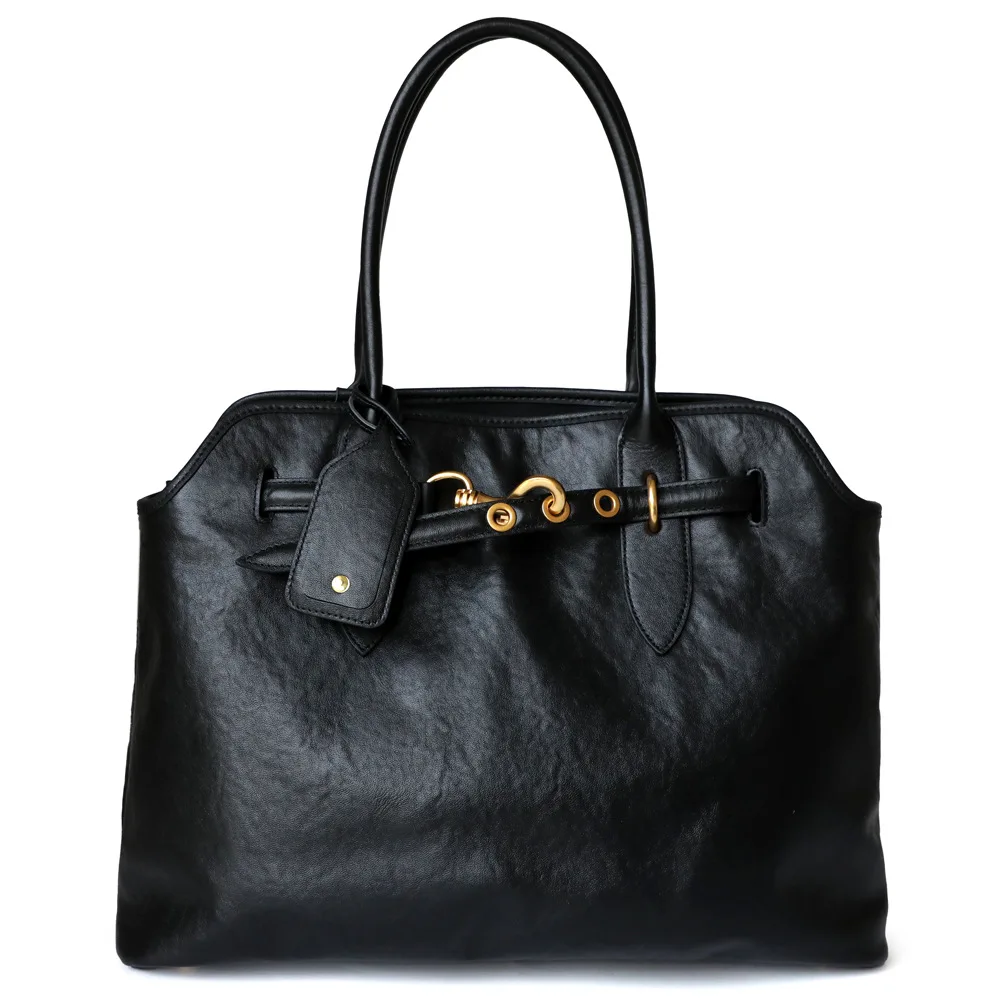 

UBELLIN Classic Leather Women Tote Large Capacity with Zip Liner Purse Daily Shoulder Handbags A4 Laptop Shopping Commute Bags