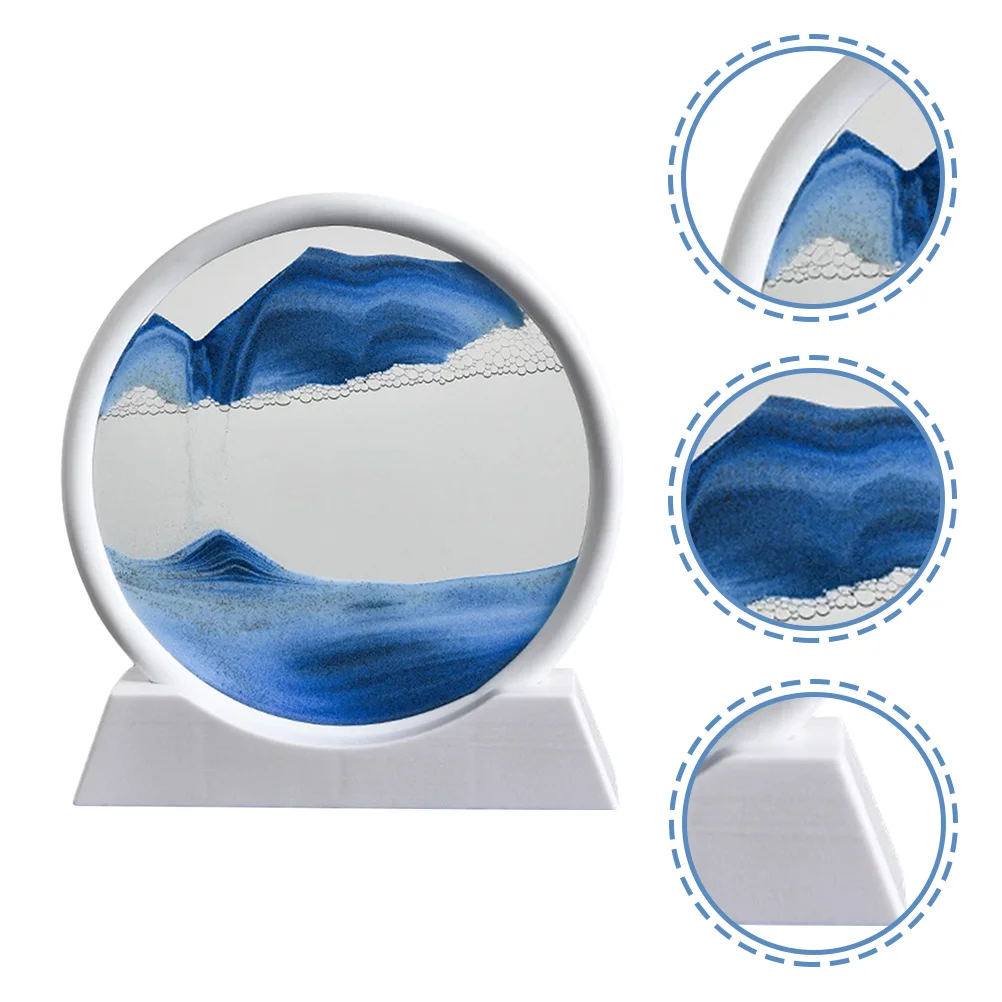 

Decoration Quicksand Painting Moving Desktop Landscape Blue Office Decorations Toy