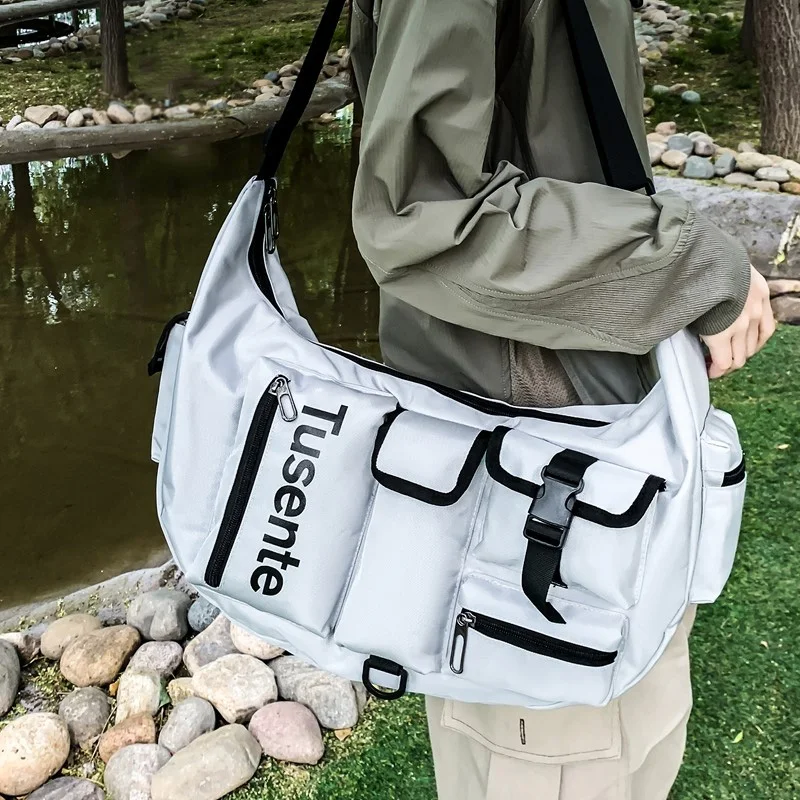 

Men Messenger Travel Crossbody Bag Mobile Phone Chest Bags Multi-pocket Outdoor Hiking Climbing Cycling Handbag Casual Schoolbag