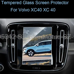 Tempered Glass Screen Protector For Volvo XC40 XC 40 2018 2019  8.7 Inch HD Clear Touch  GPS Navigation Car Accessories