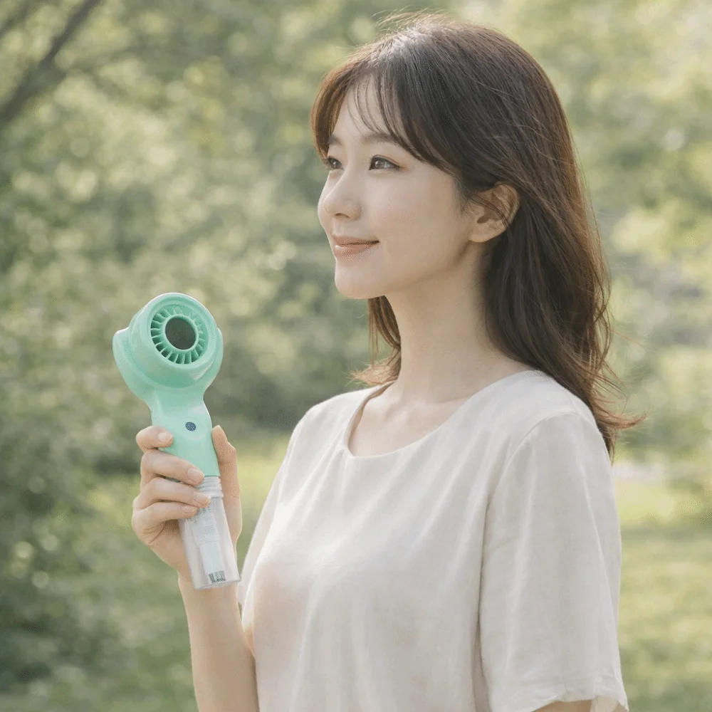 

3 Speed Handheld Spray Fan USB Charging Hand Held Water Spray Mist Fan Low Noise Powerful Fast Cooling Fan Student Dormitory