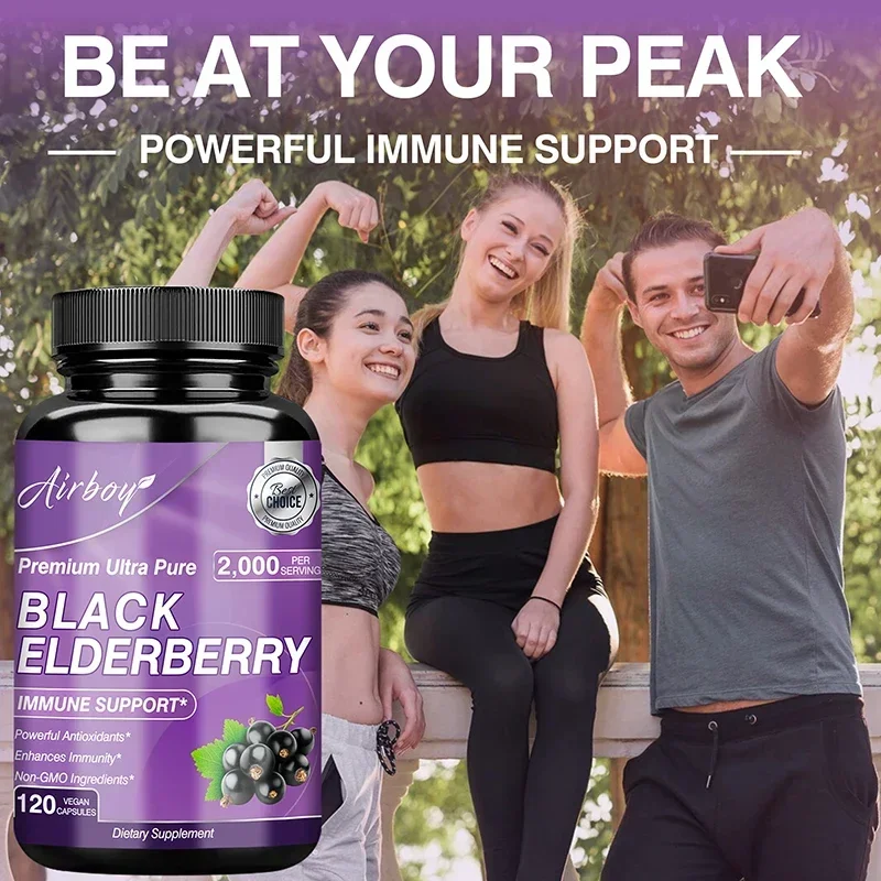 

Black Elderberry - Immune Support, Antioxidant, Improves Skin Radiance and Tone Supplement