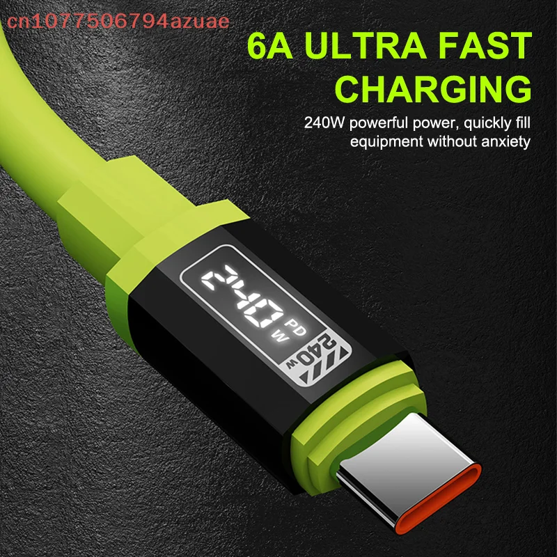 240W Type C To Type C Super Fast Charging Cable Universal High Power Charger USB Cord 6A USB C CableUniversal Box