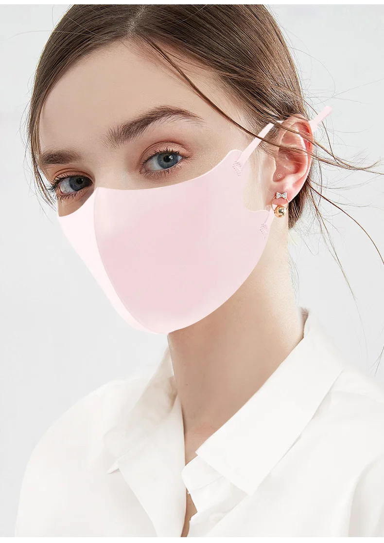 2022 Nieuwe Ijs Zijde Zonnebrandcrème Masker Zomer Unisex Dunne Zonnebrandcrème Volwassen Stofdicht Driedimensionale Mond Maskers Respirator