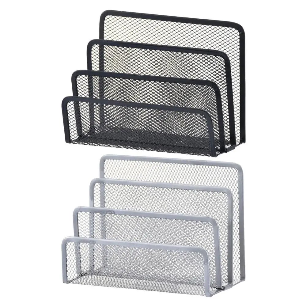 

2 Pcs Three Layer Bookshelf File ganizer Desktop Iron Paper Office Home Letter Sorter Modern Efficient Storage Document
