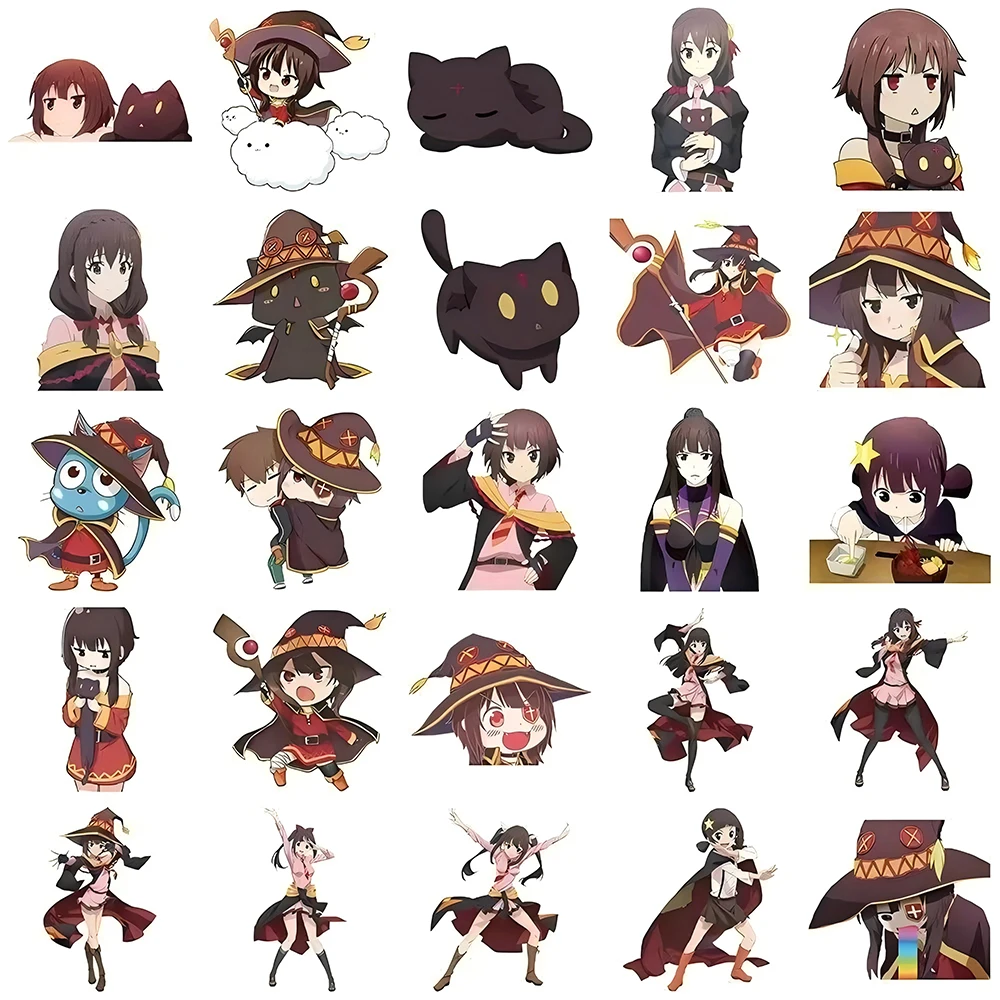 10/30/50 قطعة KONOSUBA انفجار على هذا العالم الرائع ملصقات مقاوم للماء DIY بها بنفسك زجاجة ماء الكمبيوتر المحمول الهاتف لطيف الكرتون الشارات #6