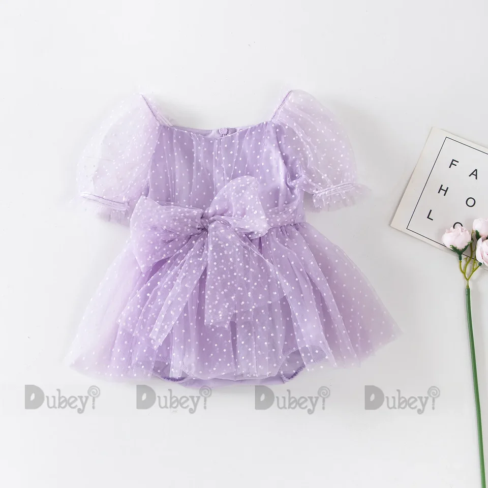 open lace back dress Bamboo Knotted Baby Gown & Hat