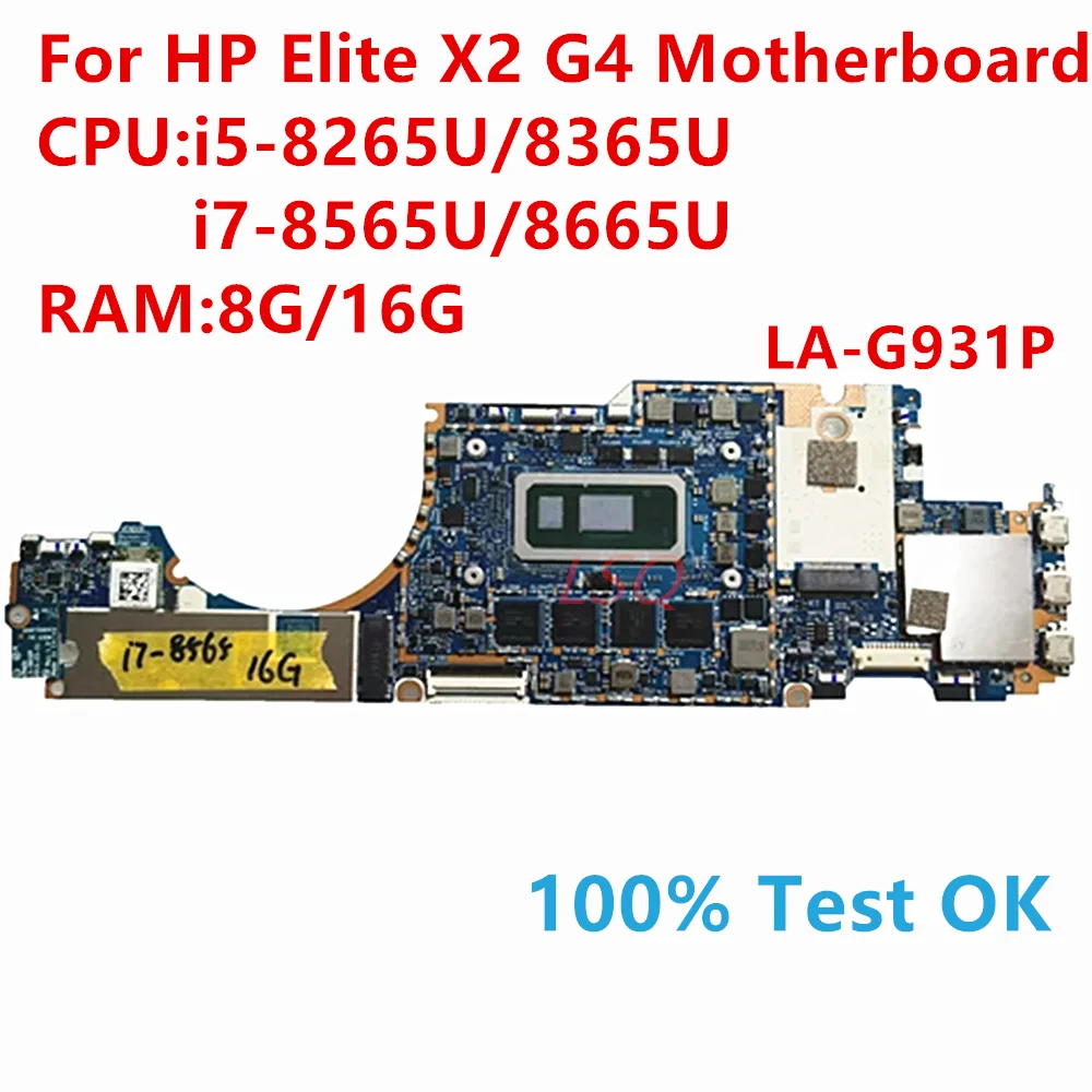 LA-G931P Laptop Motherboard For HP Elite x2 G4 EPM20 L67395-601 L67389-601 Mainboard with CPU i5 i7 8th Gen 8G/16G RAM