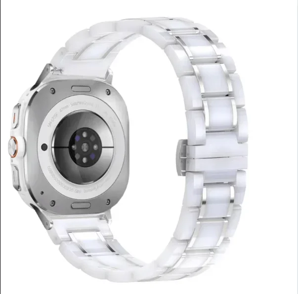 Ceramic+Metal Band for Samsung Galaxy Watch Ultra 47mm Sports Metal Bracelet WristBand for Galaxy Watch 7 Ultra Replacement Belt