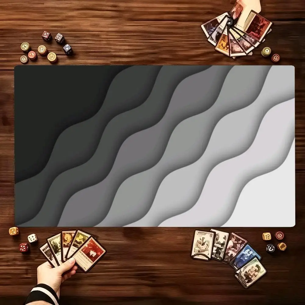 Mouse Pads Soft Grey Wavy Layer Curve Texture Table Mat For Laptop Office Playmat