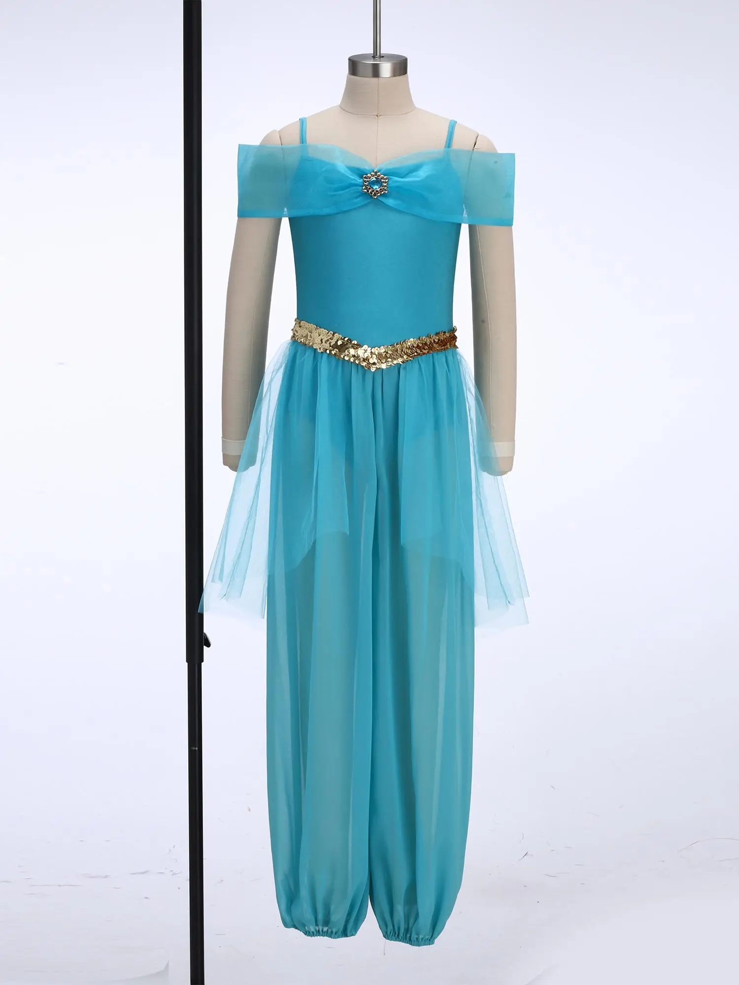 

Хэллоуин арабская индийская принцесса костюм для выступлений блестки свободные комбинезоны для карнавала косплей тематические вечерние костюмы