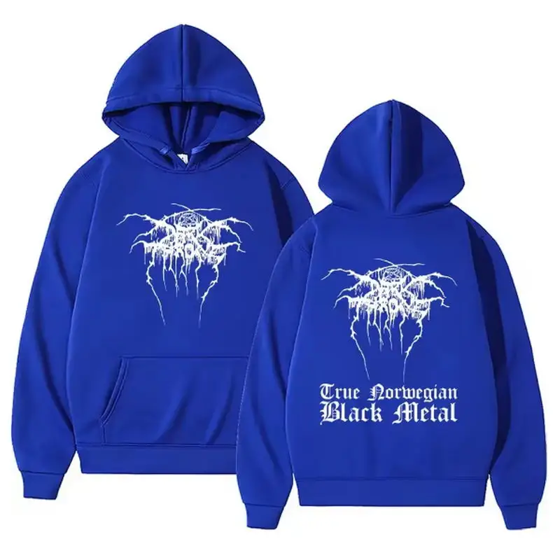 خمر Darkthrone صحيح النرويجية الأسود المعادن سوداديرا con capucha hombre الفوضى pulóver hombres mujeres classicicoDeathBlack ميتا
