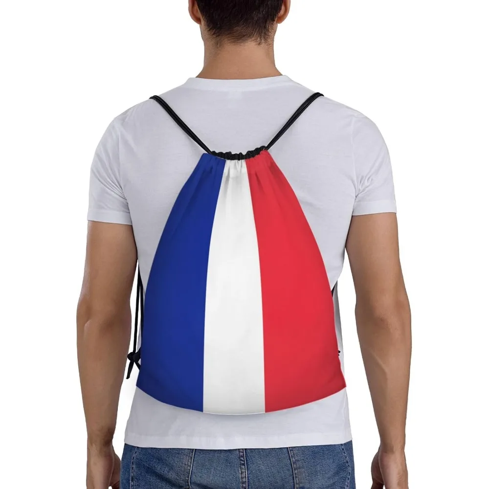 Flag Drawstring Bag Casual String Daypack for Women Men Sport Gym Yoga Travel Backpack France Spain Mexico USA Germany Korea