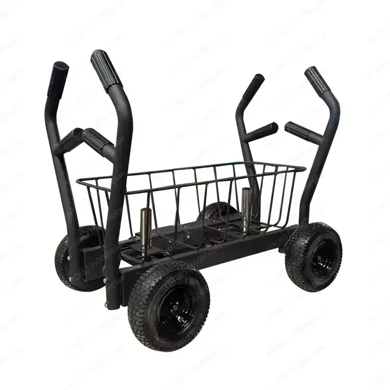 Sled Car Adjustable Resistance Barbell Cart