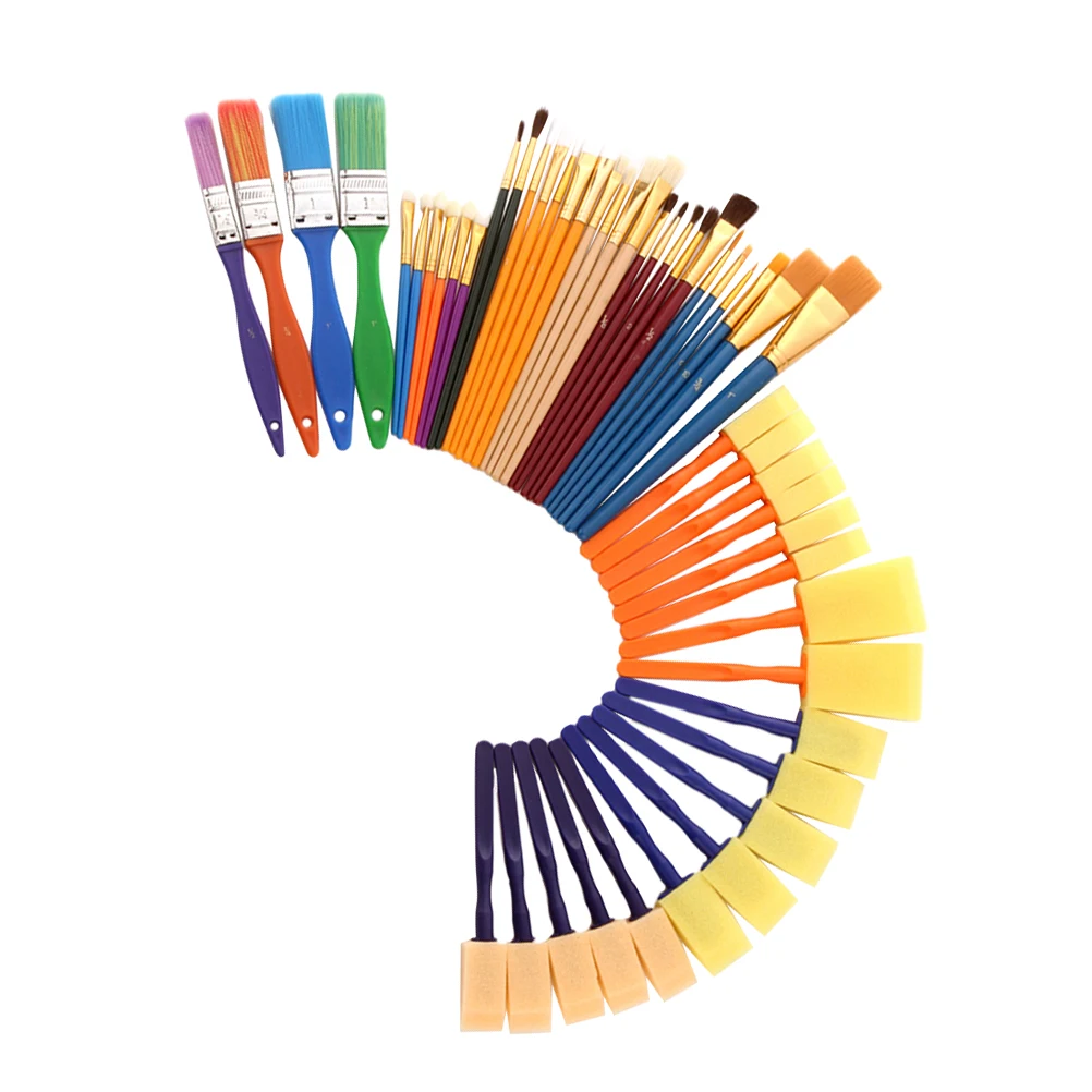 

Paintbrush Set Kids Paintbrush DIY Graffiti Supplies Painting Tools Creative Art Supplies Nylon Pig Hair Wooden H Easy Clean