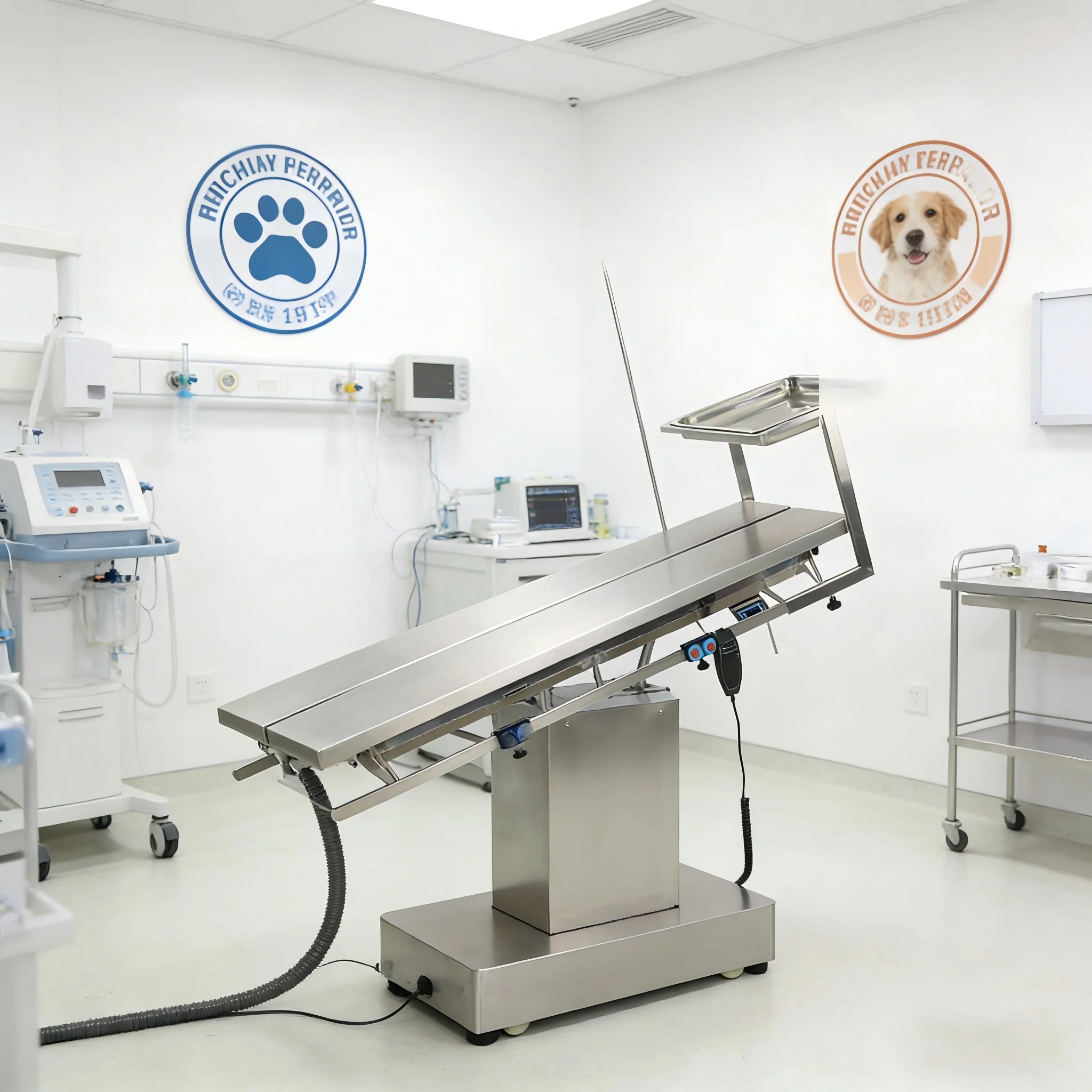 MT MEDICAL Veterinary Surgical Table V-shaped Design 304 Stainless Steel Animal Operating Bed