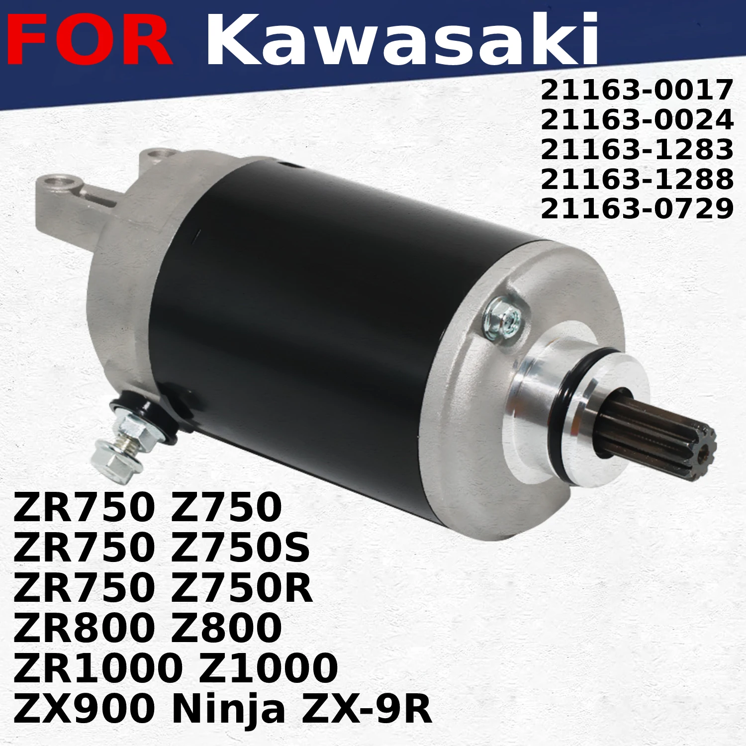 

Стартер с 10 зубьями для Kawasaki Ninja ZX-9R ZX900 ZR750 ZR800 ZR1000 Z750 21163-0024 21163-1283 21163-1288 21163-0017