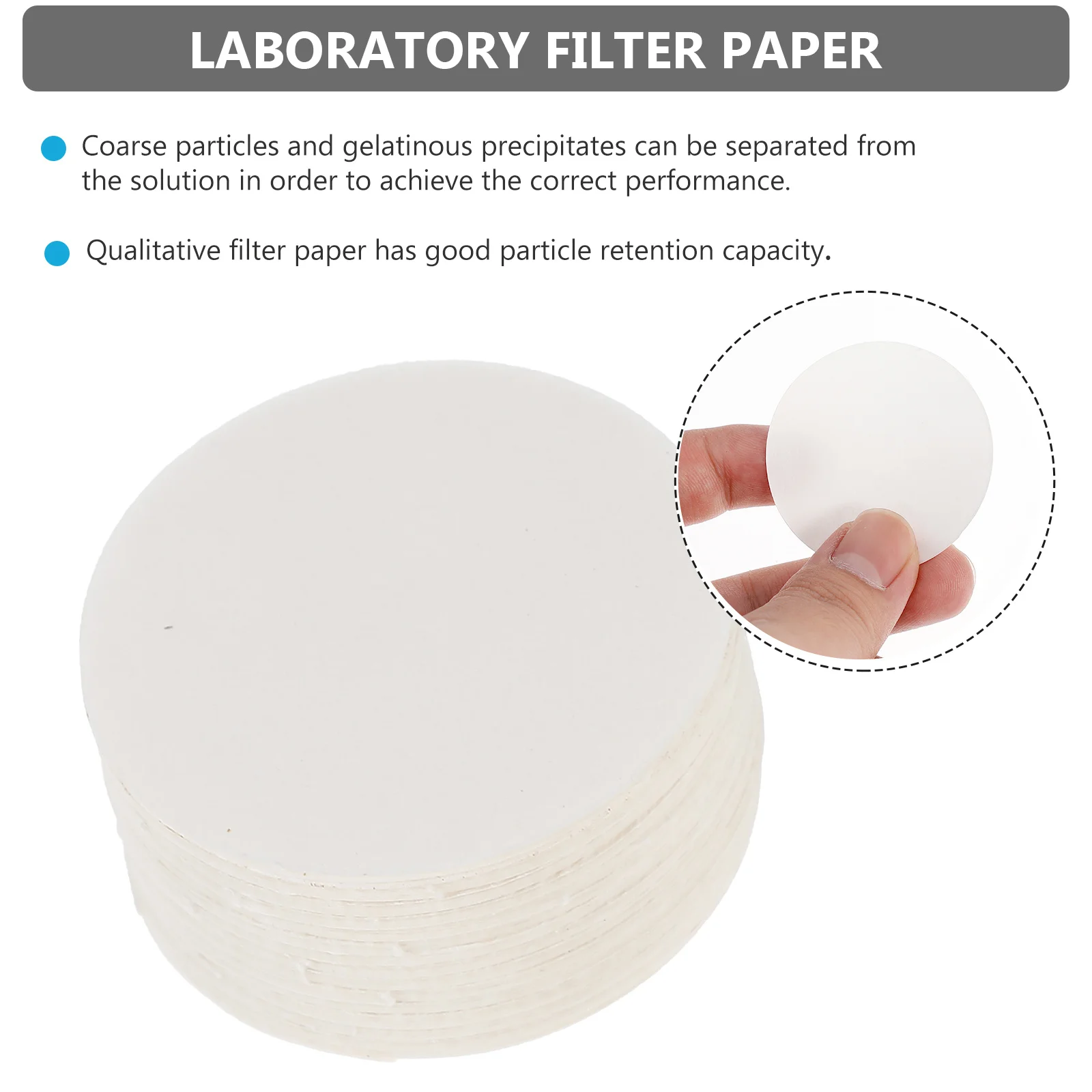 

2pcs 2 Packs Laboratory Filter Paper Premium Qualitative Filter Discs For Science Experiments Industrial Testing Oil Analysis