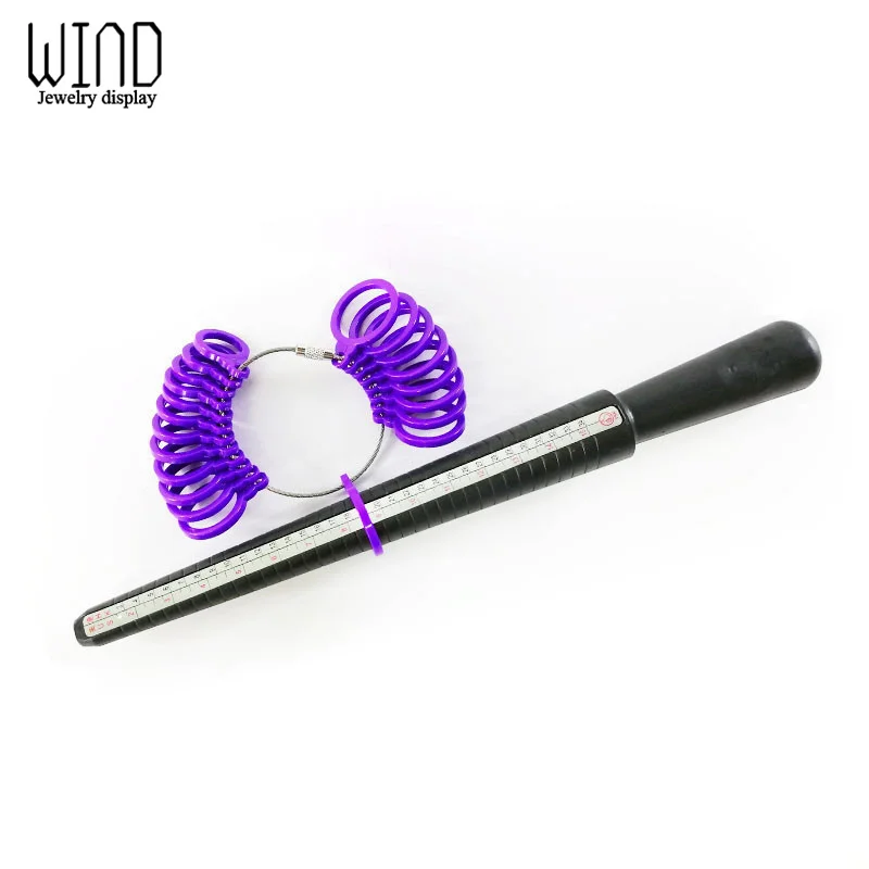 أدوات المجوهرات حجم الخاتم مغزل عصا قياس الإصبع حجم الحلقة قياس أداة المجوهرات مجموعة حجم الخاتم