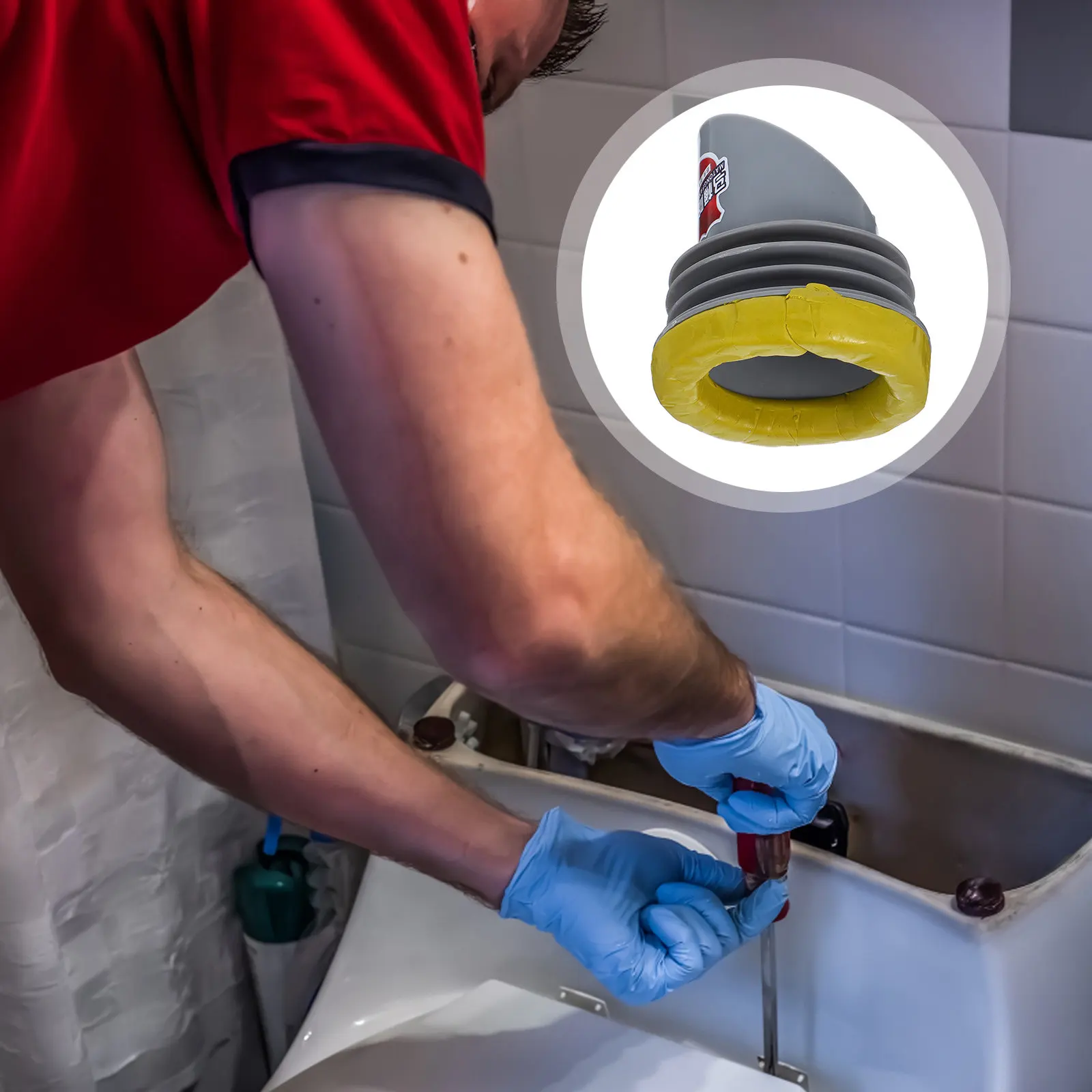 

Universal Toilet Bowl Gasket with Flange Sturdy Sealing Ring for Toilet Base Leak Proof Bathroom Renovation Essential
