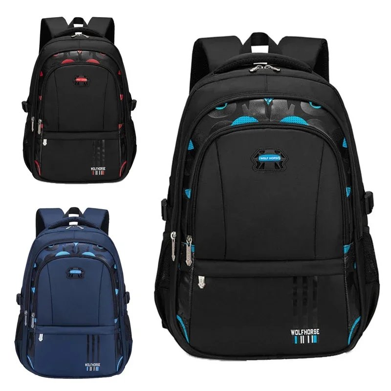 Students School Bag Men's Backpacks Oxford Waterproof Rucksack Business Computer Bag Casual Travel Backpack Kids Boys Book Bags