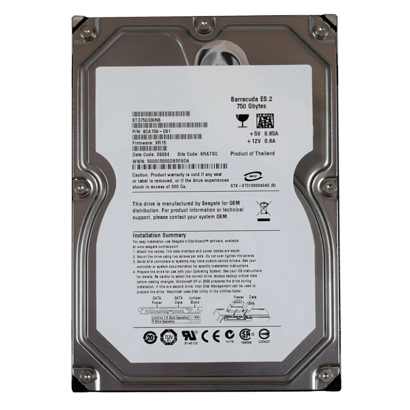 100%New In BOX  1 year warranty  34290-02 ST3750330NS 750g sata-fc 3.5inch   Need more pictures, please contact me