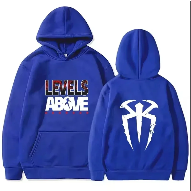 2025 Women's Men's Casual Fashion Hooded Sweatshirt Roman Reigns Printed Pullover Long Sleeved Harajuku Street Fashion man