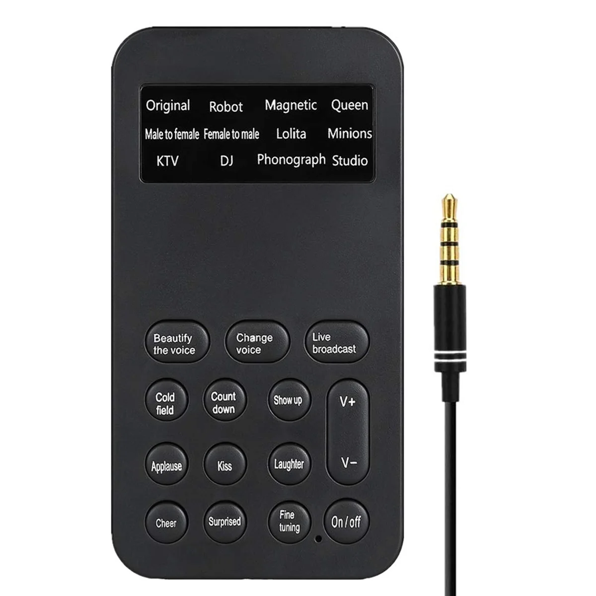 Voice Changer Handheld Microphone Voice Changer with Sound Multifunctional Effects Machine for Phone/ (S9)