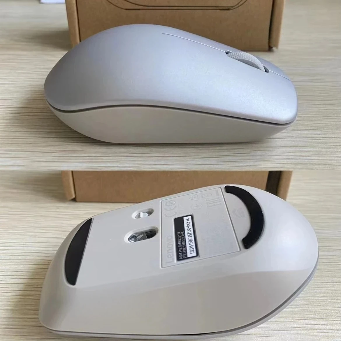 2.4G Wireless Mouse For Lenovo L300 in Platinum Grey for Female, Office, Desktop and Notebook