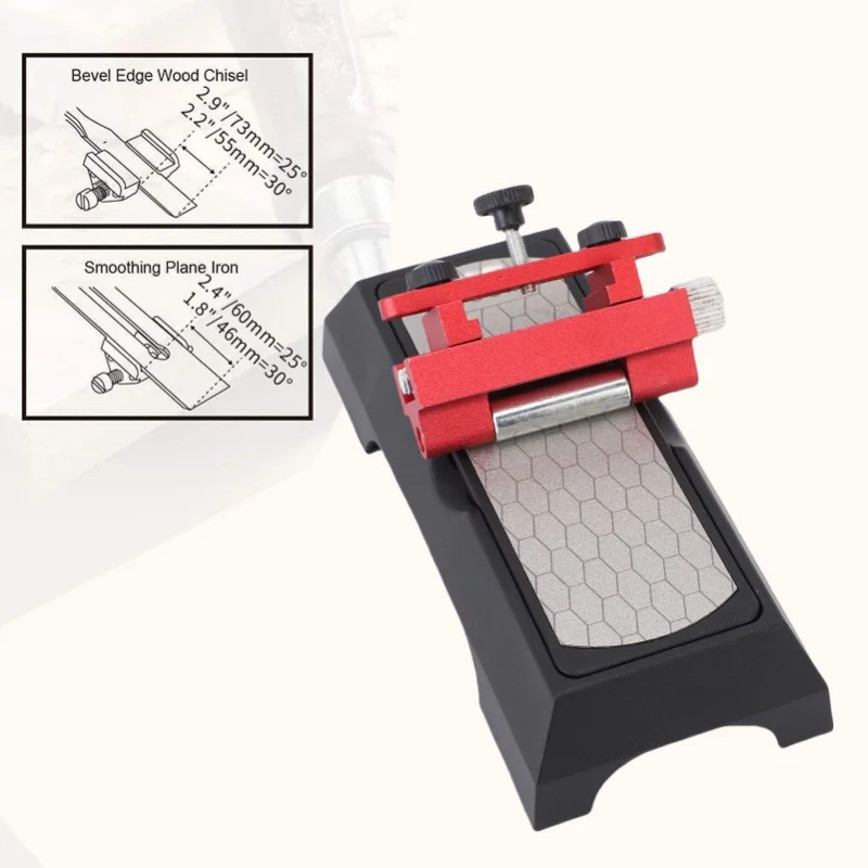 Chisel Sharpening Jig Retractable Extended Rollers 10°- 45° Angle Planes Sharpening Guide For Woodworking