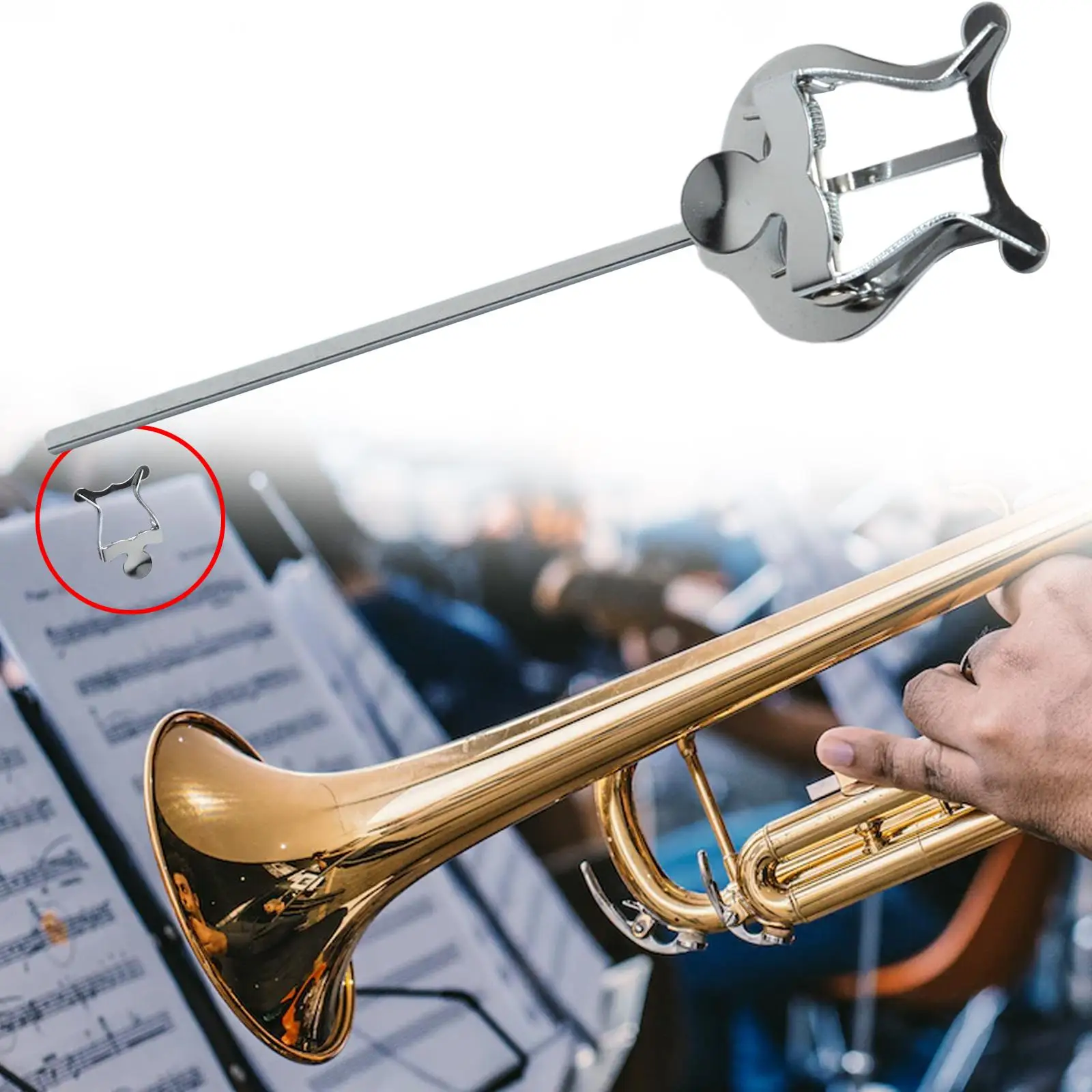 Metal Sousaphone Lyre Sheet Music Clamp Euphonium Marching Clamp Saxophone Marching Clips Saxophone Lyre for Sousaphone Sax Accs