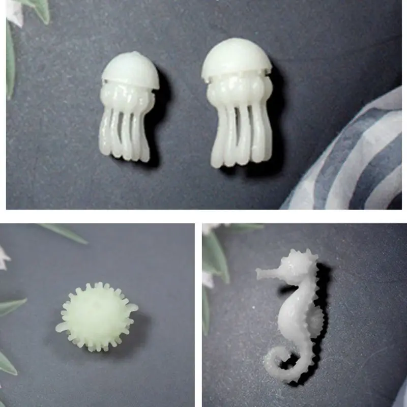 M2EA Mini Epoxy Ocean Jellyfish Mold Fillers Miniature Sea Animal Figurine Resin Crafts UV Frame Epoxy Resin Jewelry Fillings