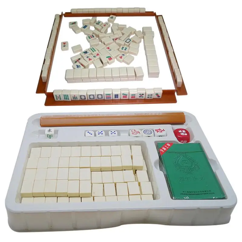 

Mini Travel Mahjong Set Mini Durable Portable Travel Mahjong Set Mahjong Game Set With Game Set Accessories For Family Friends