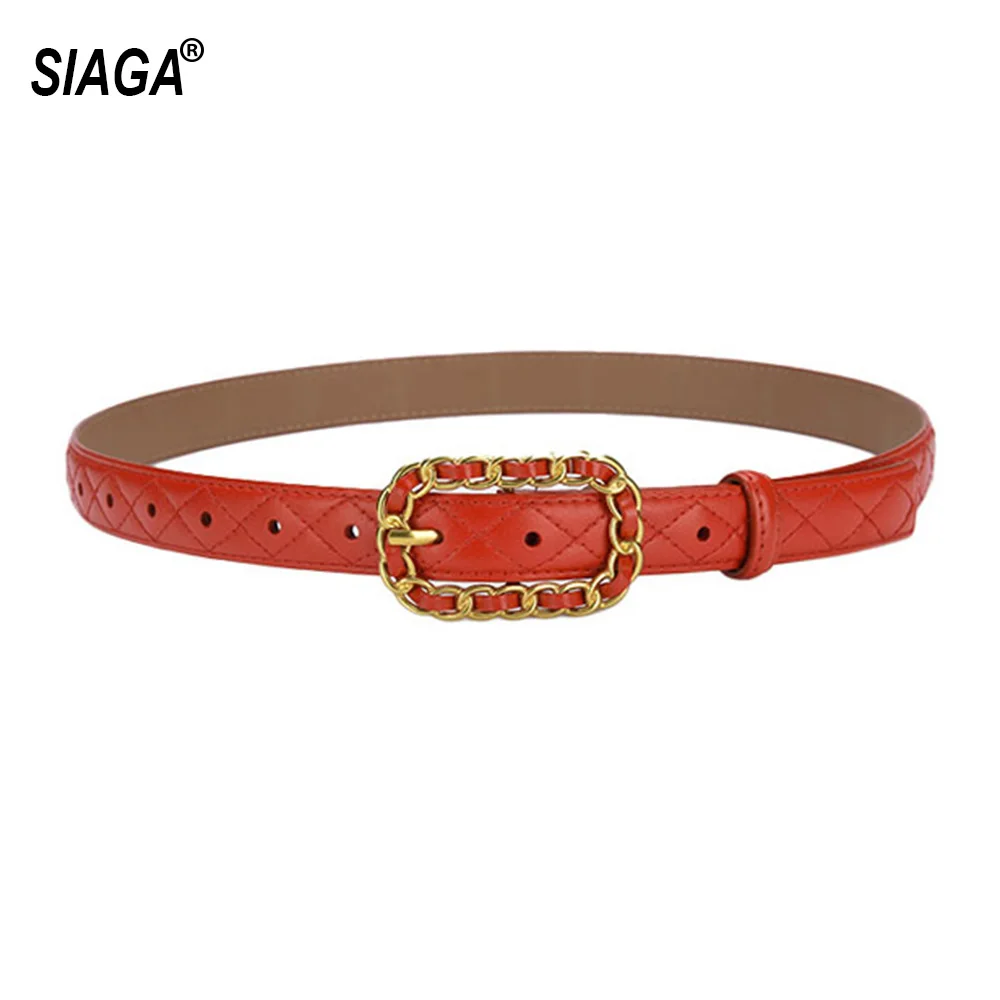 

Women Belts Many Colurs Optional Genuine Leather Fashion Women's Pin Buckle Belt 2.3cm Wide Female Accessories 2022 FSA299