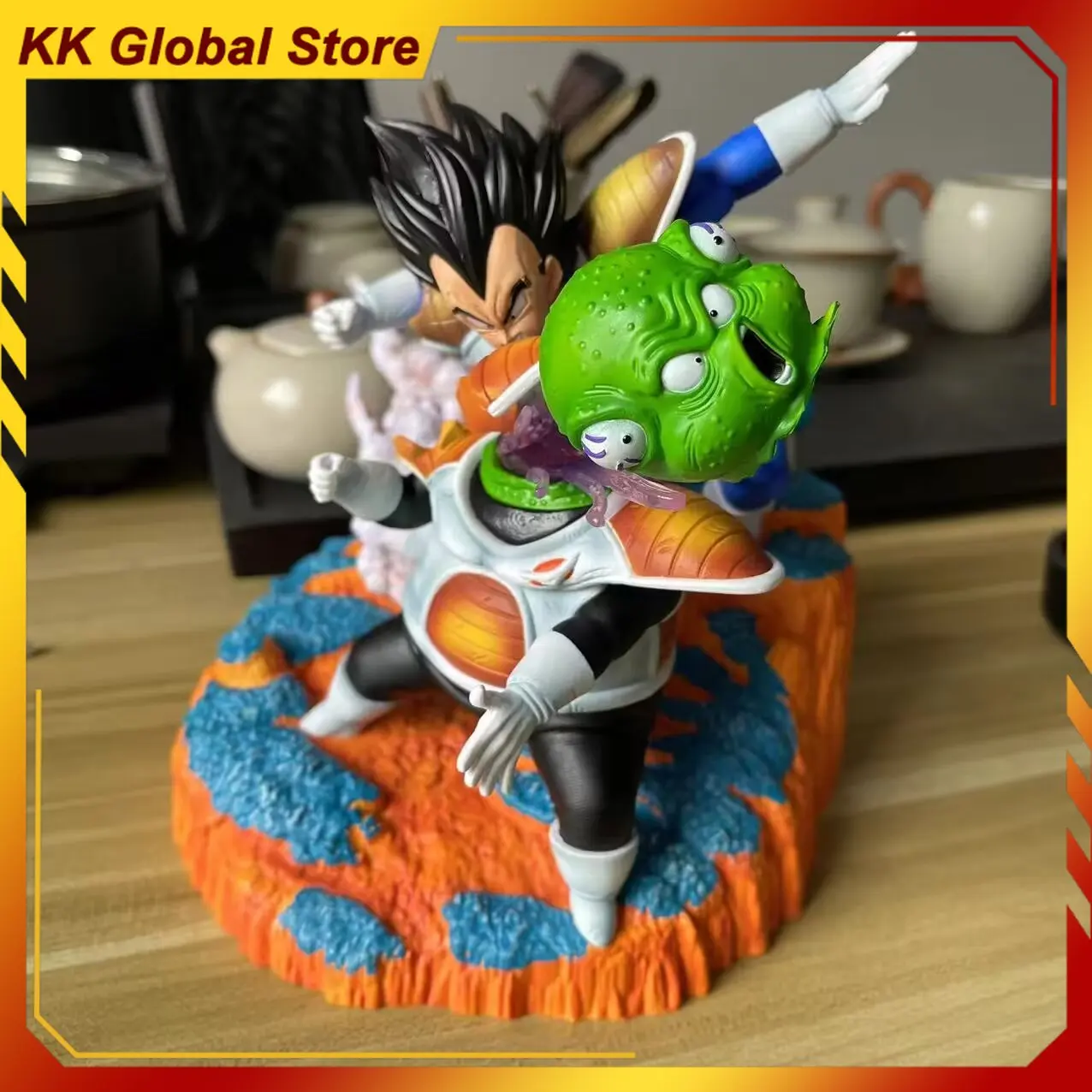 

20cm Dragon Ball Anime Figure GK Vegeta IV VS Guldo Peripheral Model Statue Desktop Decoration Ornaments Christmas Gifts Toys