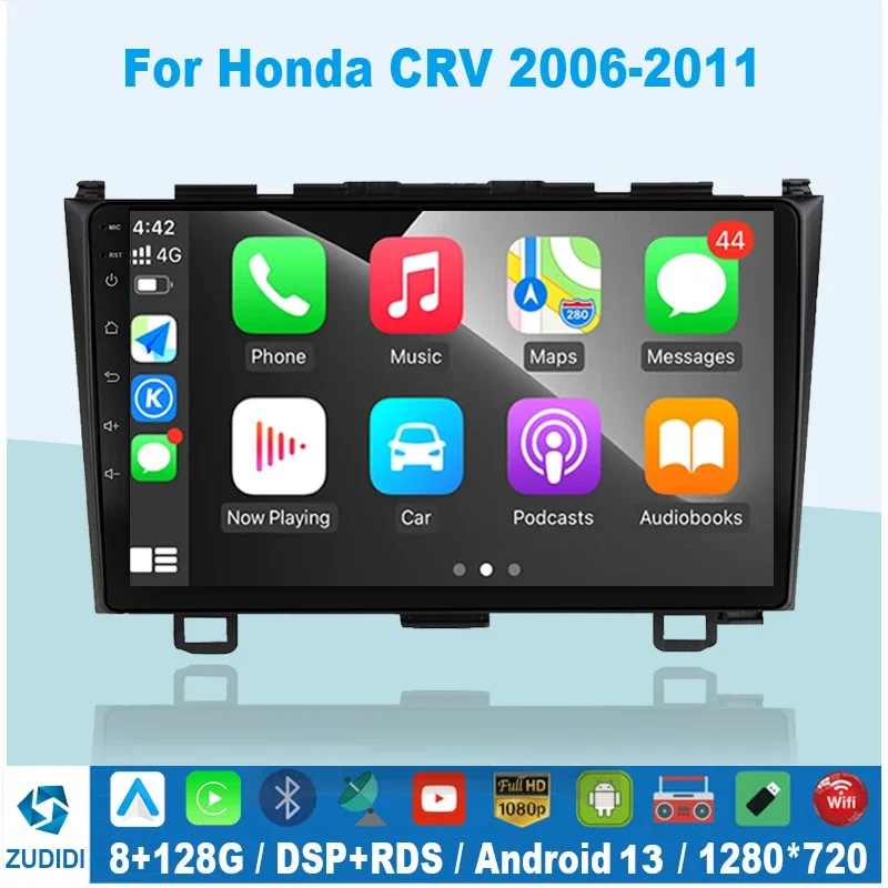 

Автомобильный радиоприемник Android 13 для Honda CR-V 3 RE CRV 2007-2011, мультимедийный видеоплеер, 2 Din-навигация, GPS, Carplay, DVD, головное устройство