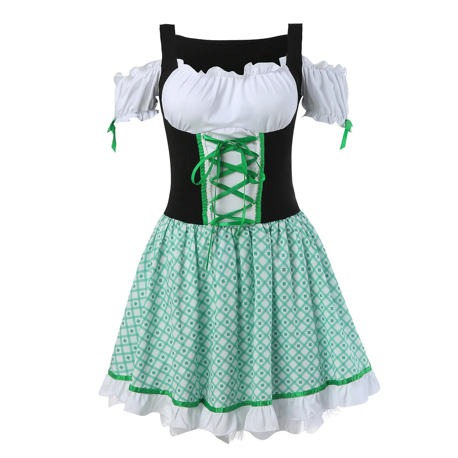 Sexy blu tedesco Oktoberfest Beer Girl Costume bavarese tradizionale Party Ladies Wench Beer Maid Dirndl Dress cameriera Outfit