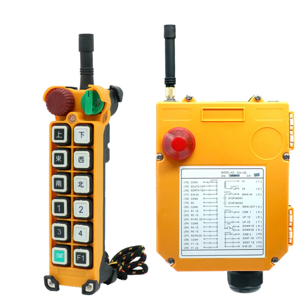 Single/Dual speed F24-12S F24-12D driving crane industrial wireless remote control industrial 12 channels 12V 24V 220V 380V 2F1S