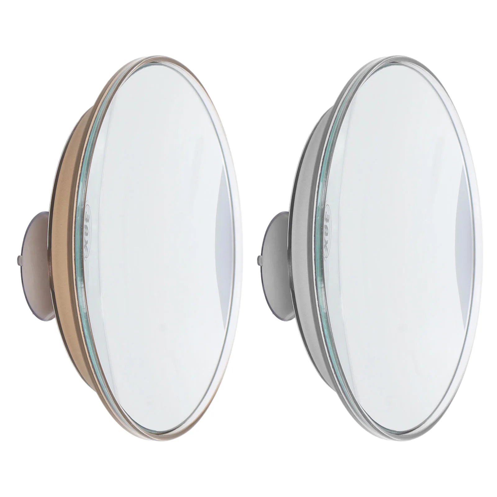 Espelho de ampliação redondo com ventosa para viagens, fácil de instalar, vidro ABS, leve face 30X