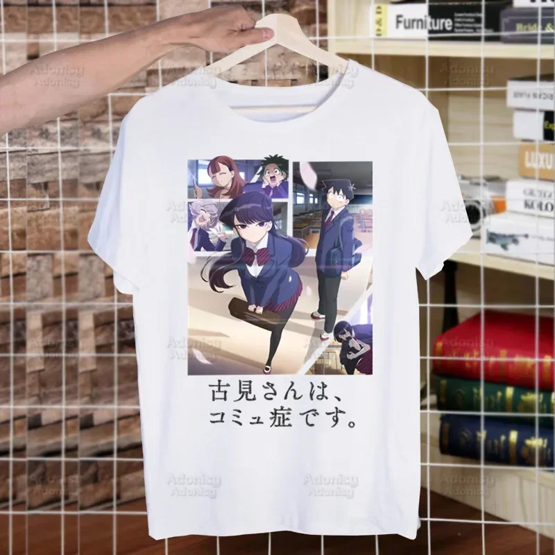 Komi San Can't Communicate T Shirt Men Shirts Summer Top Komisan Shouko Excited Tshirts Short Sleeves Tees Manga Tadano T-Shirt