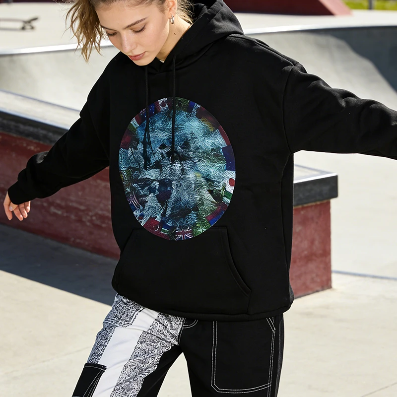 

Повседневная толстовка в стиле Харадзюку Y2K с американской цветовой гаммой, креативным принтом, готический уличный стиль, осенне-зимний свободный пуловер с длинными рукавами